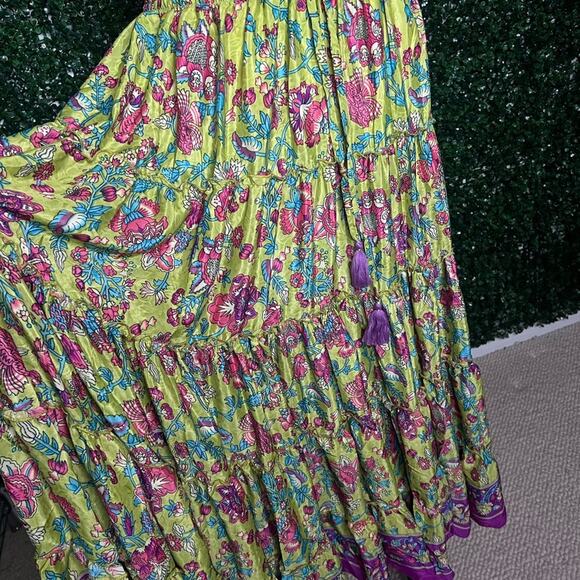 *NWT Women’s Boho Zury Indian Tropic Long Skirt with Elastic Waist – One Size - Picture 8 of 9